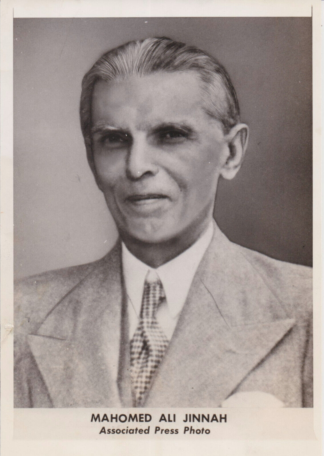 1942 Press Photo Muslim and Pakistan Leader Muhammad Ali Jinnah