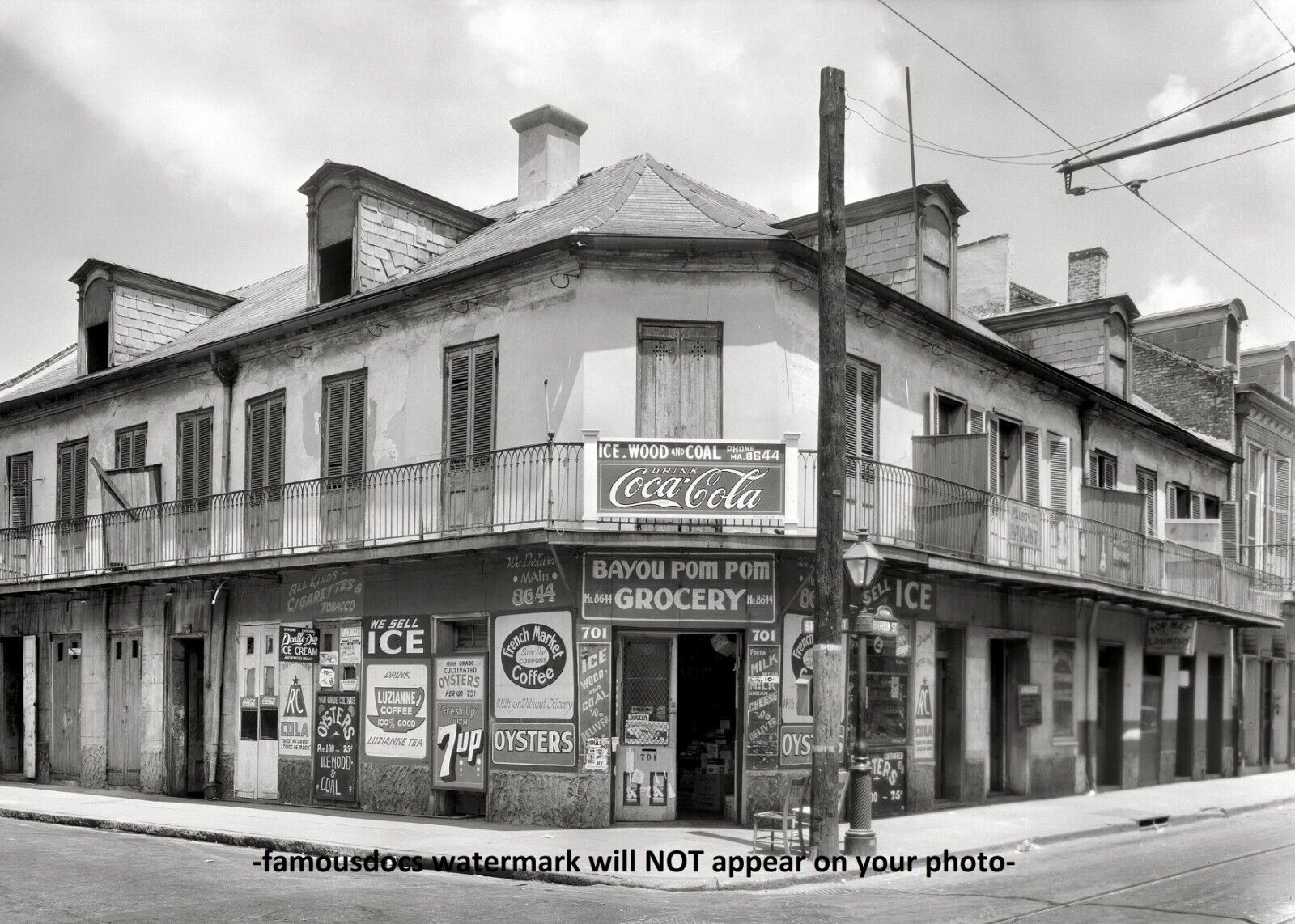 1941 New Orleans PHOTO Bourbon Street Scene New Orleans Louisiana Shops Store