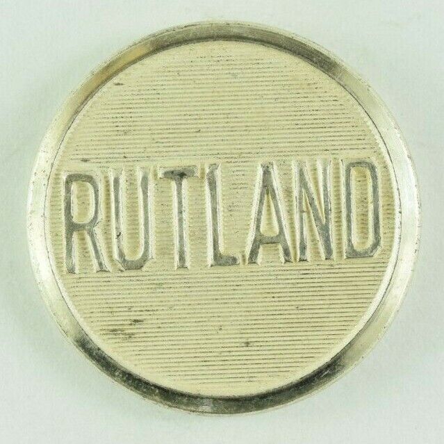 C.1905-10 Rutland Railway Railroad Original Uniform Button Z6AM