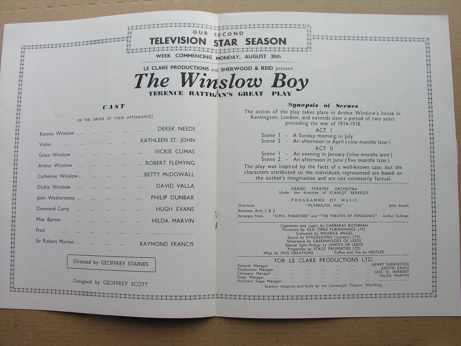 1965 THE WINSLOW BOY Rattigan Raymond Francis, Robert Flemyng, Betty McDowall
