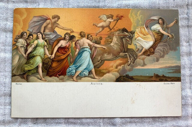 Vintage Antique, Aurora painting by Guido Remi, Stengel & Co., Stamped, Posted