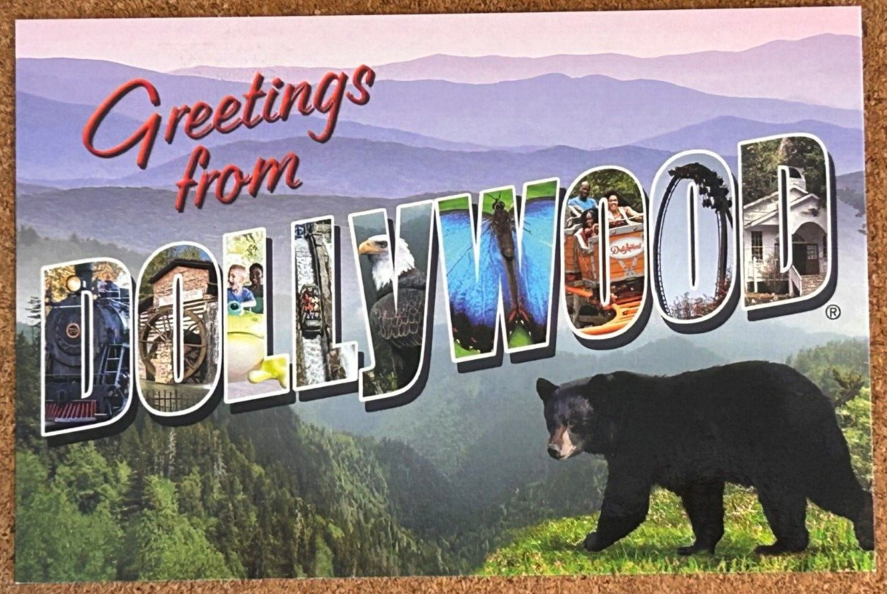 2023 New Dollywood Souvenir Smoky Mountains \'Greetings from Dollywood\' Postcard
