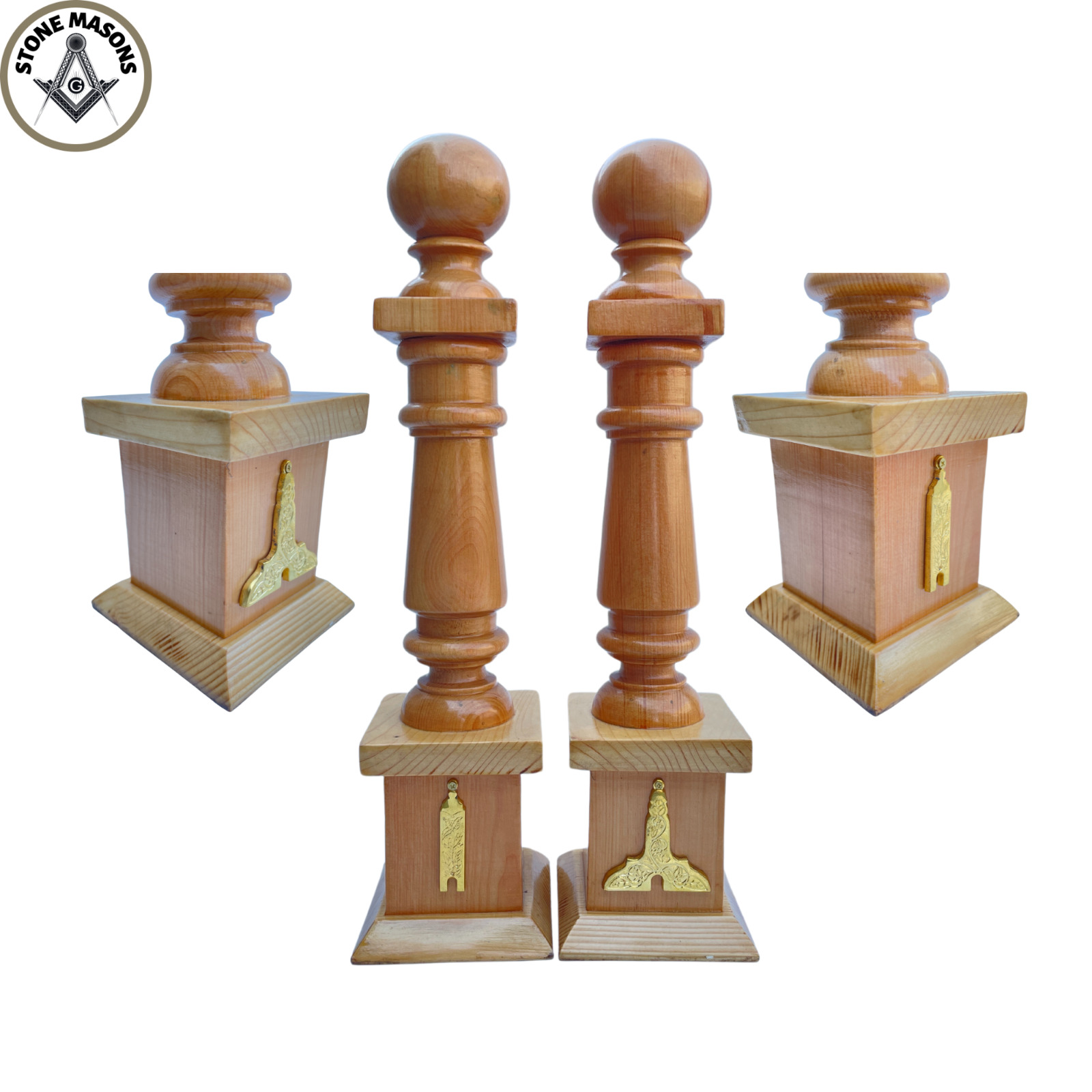 Masonic Columns, Masonic Warden Columns Premium Quality Wooden Handcrafted Work.