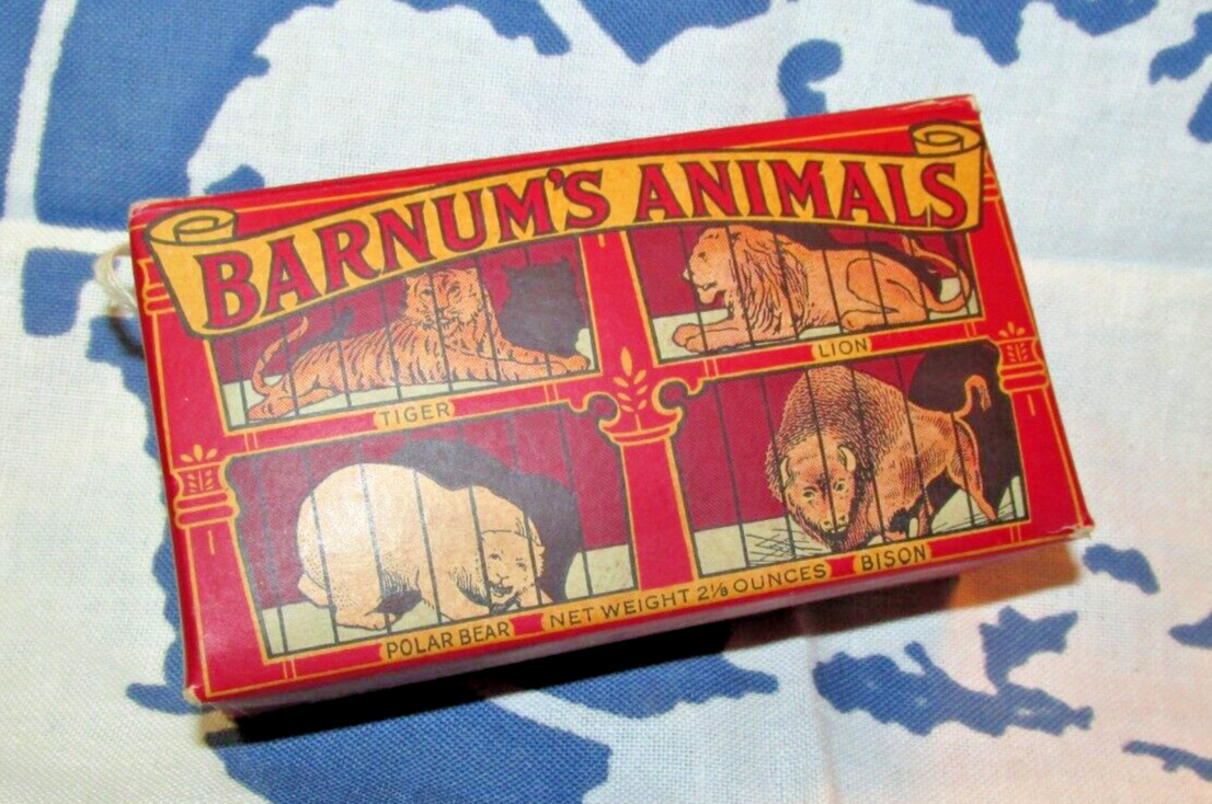 VTG NATIONAL BISCUIT BARNUM'S ANIMALS circus COOKIE EARLY PRE 1941 BOX NBC RARE