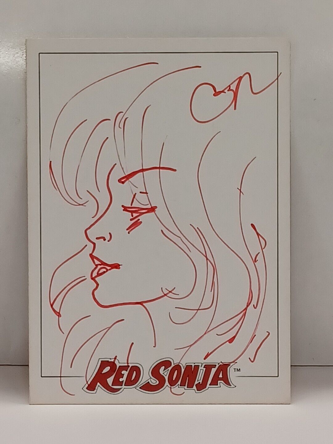 RED SONJA 2005 DYNAMIC FORCES LIMITED EDITION HAND DRAWN SKETCH CARD