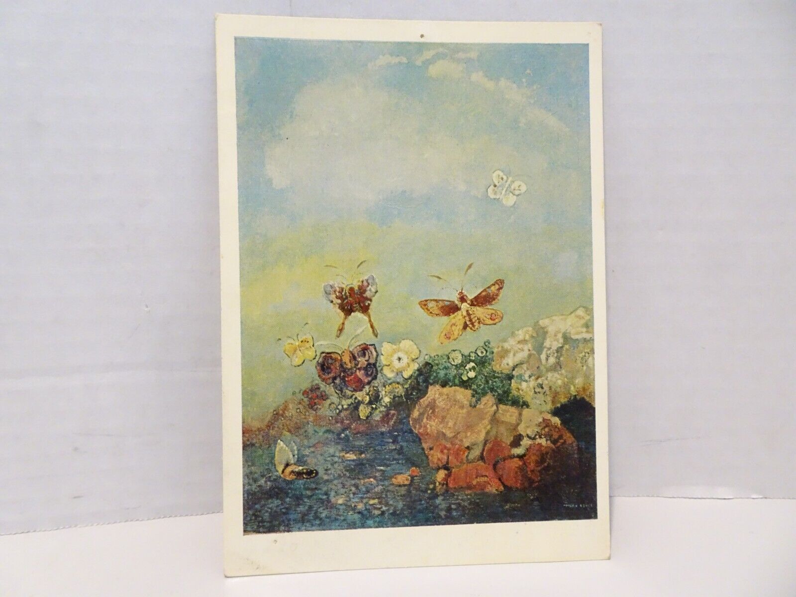 Vintage Postcard Museum of Modern Art Odilon Redon Butterflies Art Print