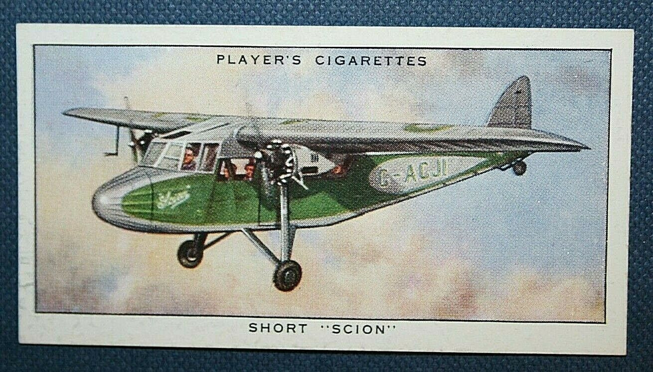 SHORT SCION   Light Transport Aircraft  Original 1935 Vintage Card   AP5