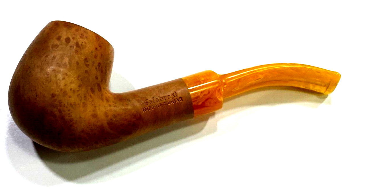 Vintage Italian Calabrest Imported Briar Wood Tobacco Smoking Pipe ~ Blond Swirl