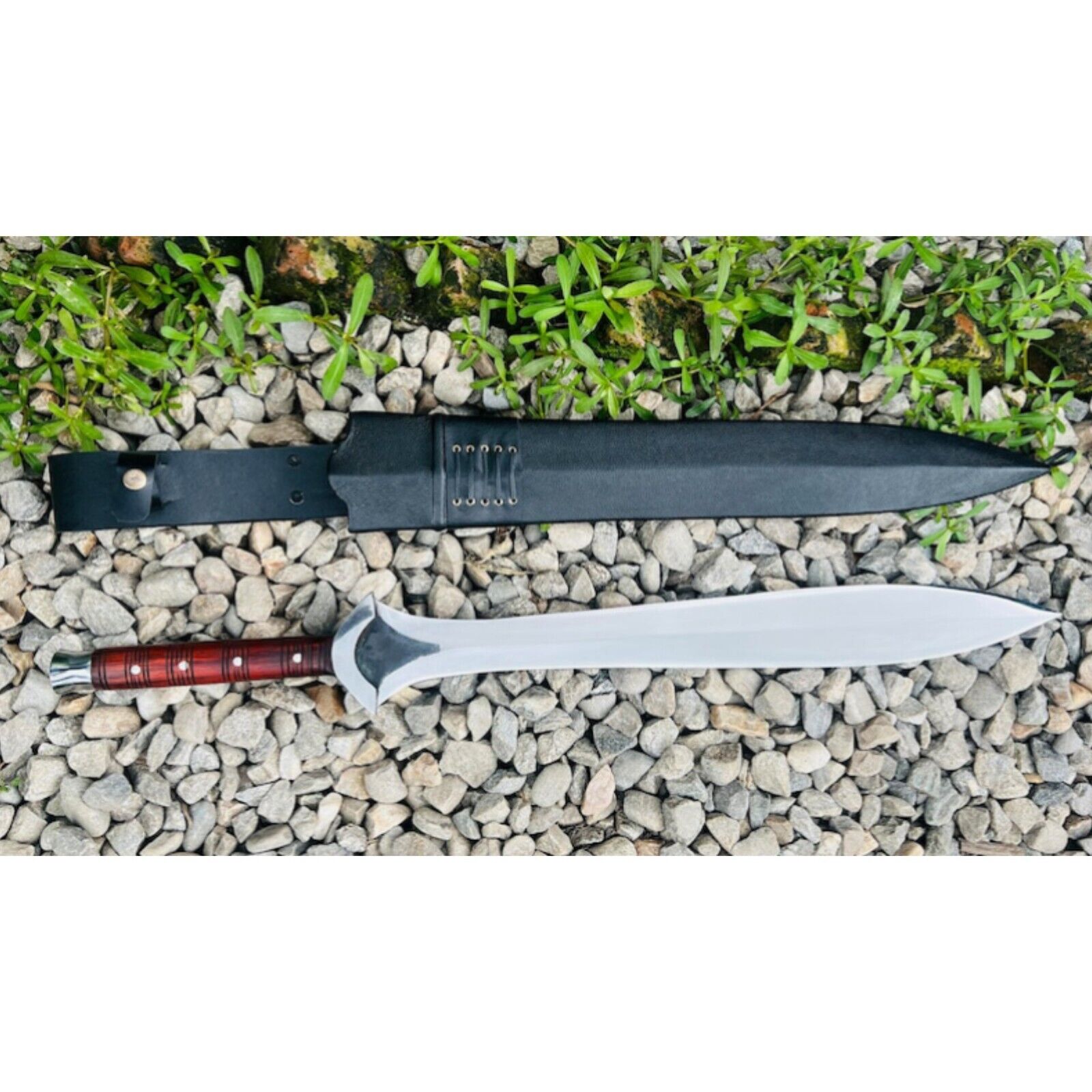 Custom Handmade Carbon Steel Blade Greek Xiphos Sword | Hunting Sword Camping