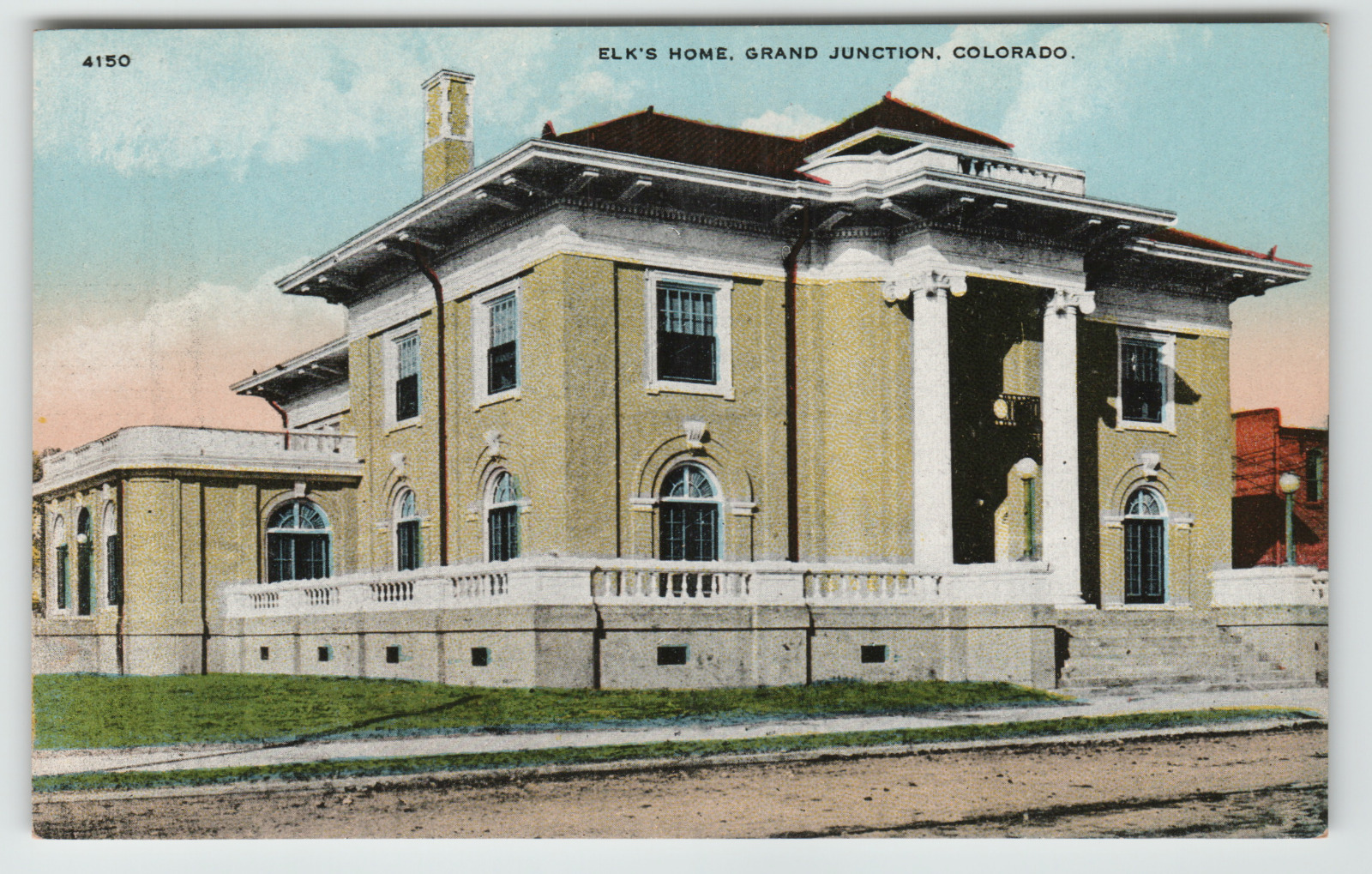 Postcard Vintage Elks Club Home in Grand Junction, CO