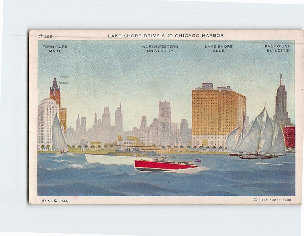 Postcard Lake Shore Drive Chicago Illinois USA