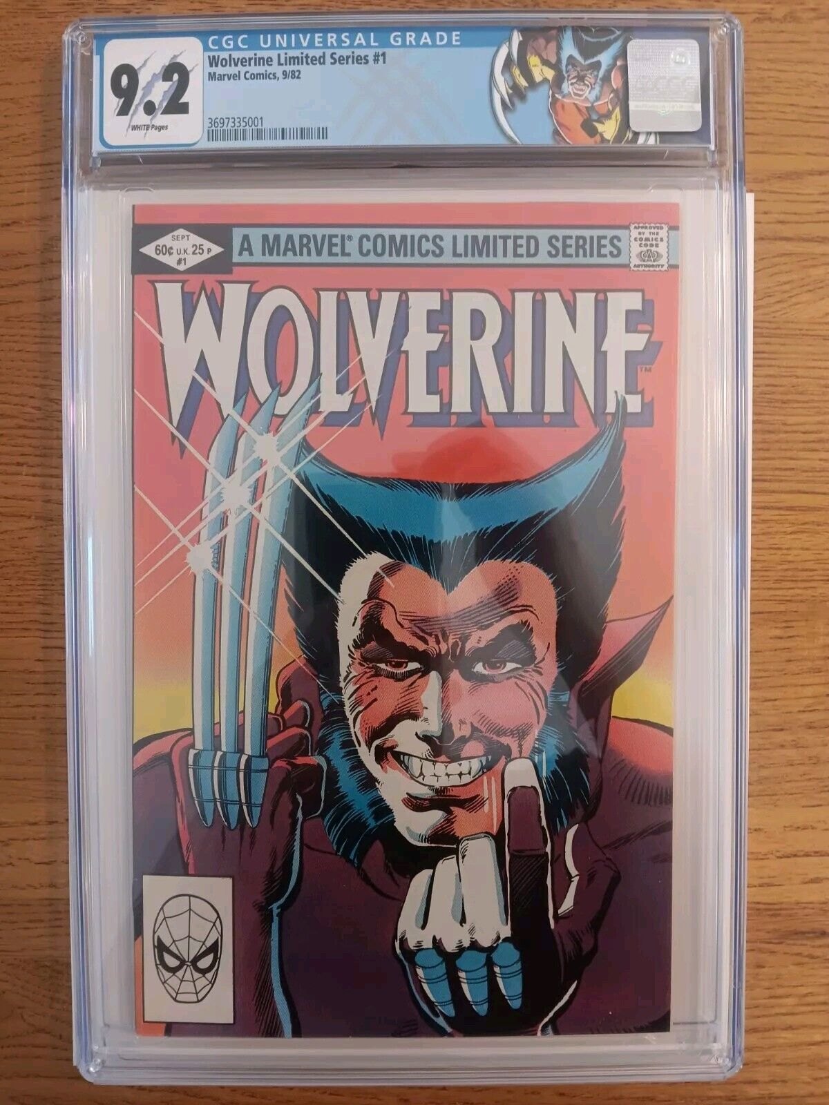 Wolverine # 1 CGC 9.2 WP Custom Label Claremont Frank Miller 1982 Key 1st Solo