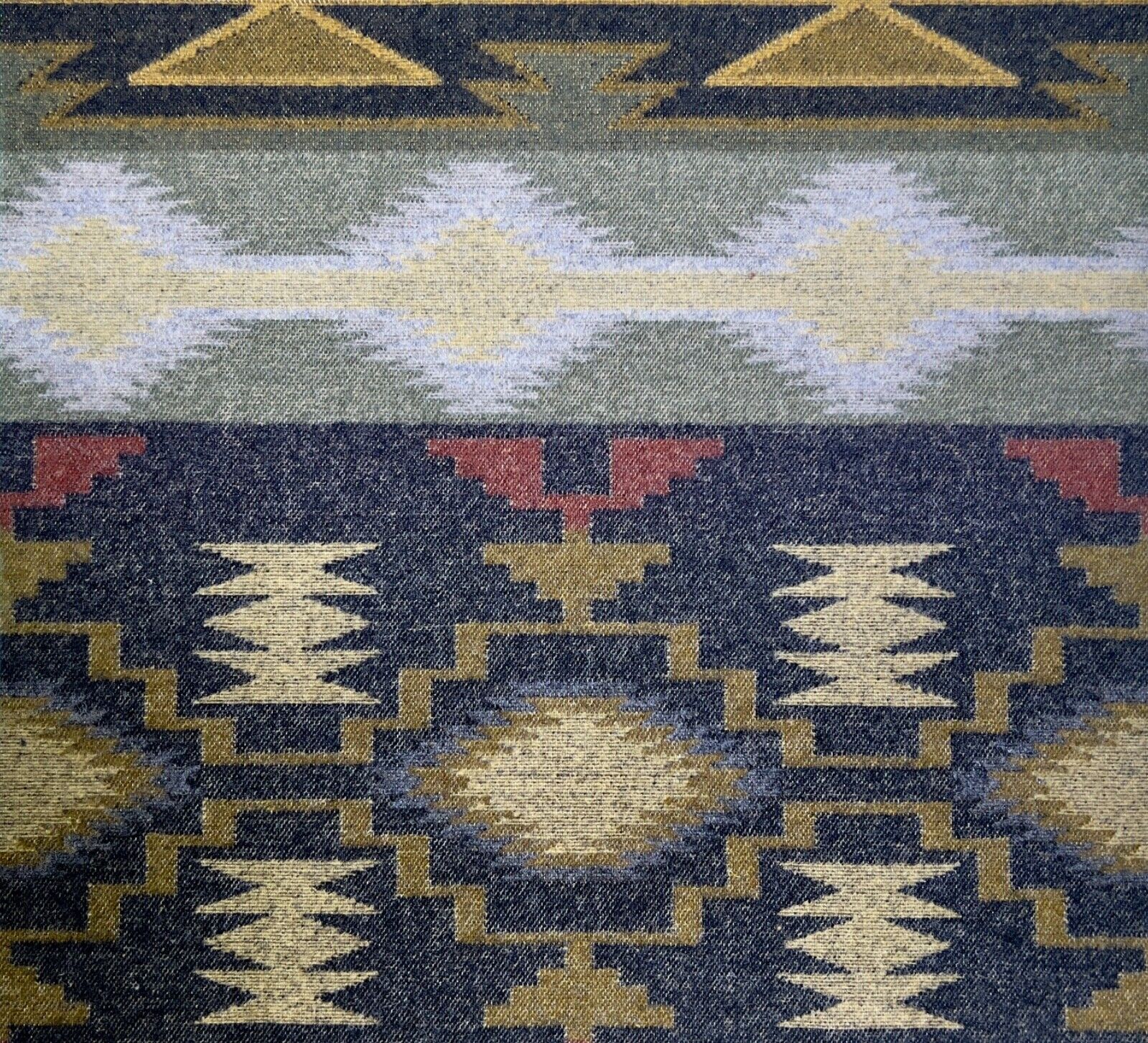 Pendleton Wool Fabric, 16” X 17.5”, Native American Design, Heavy-Weight