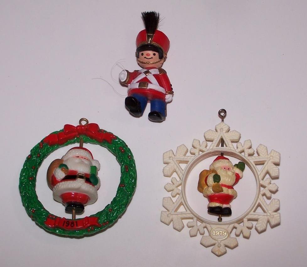 Ambassador / Hallmark Ornaments - Santa Twirl-About (2) & Soldier
