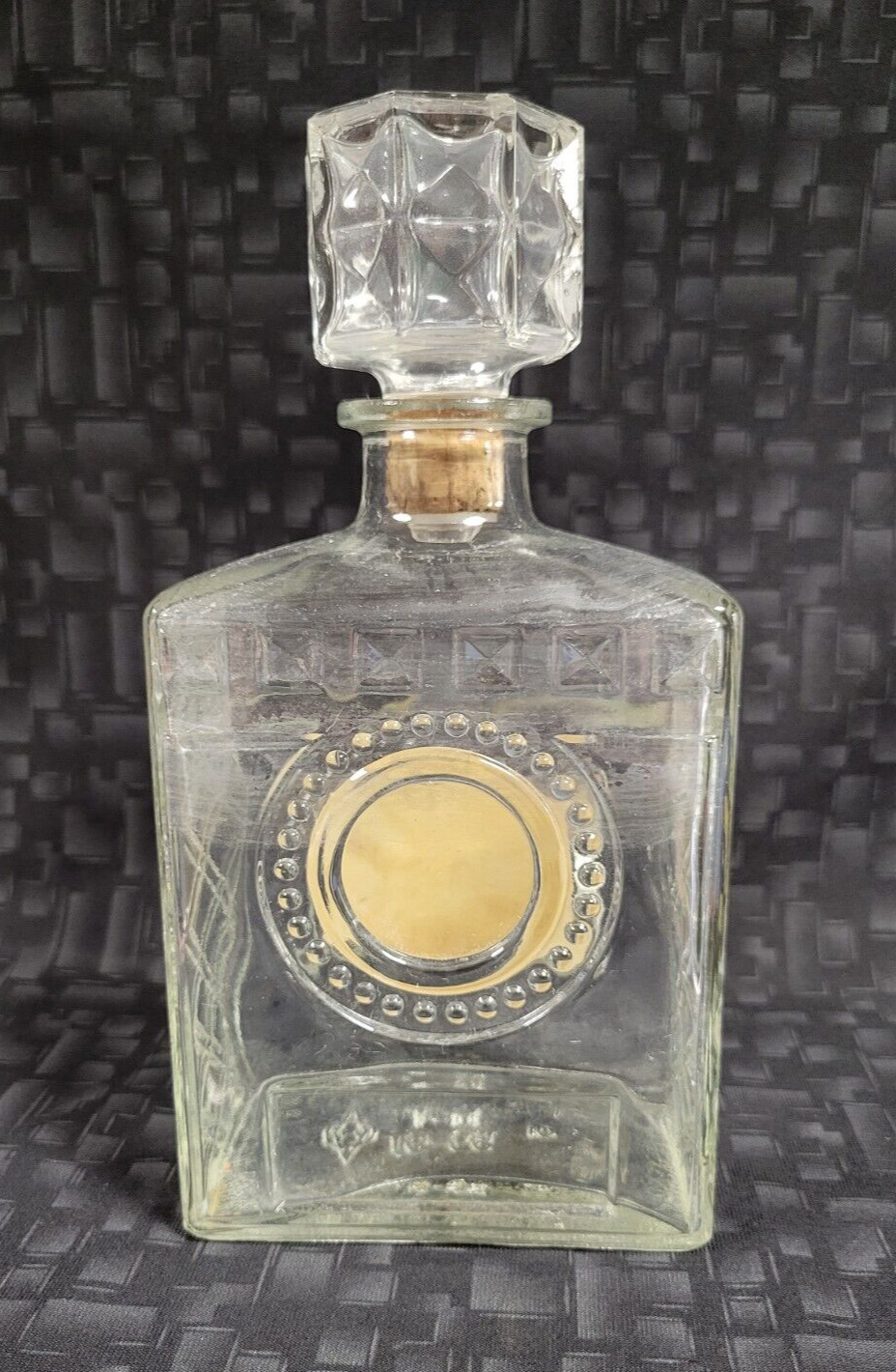 Vintage 1955 4/5 Quart Old Grand-Dad Empty Bourbon Bottle