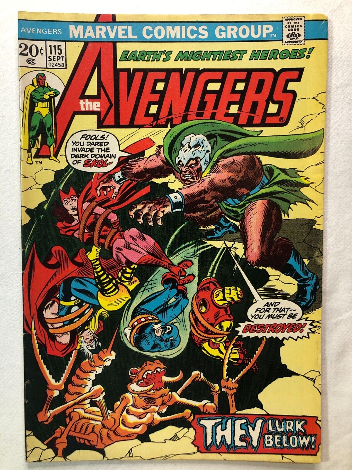 Avengers #115 Sept 1973 Vintage Bronze Age Marvel Comics Nice Condition