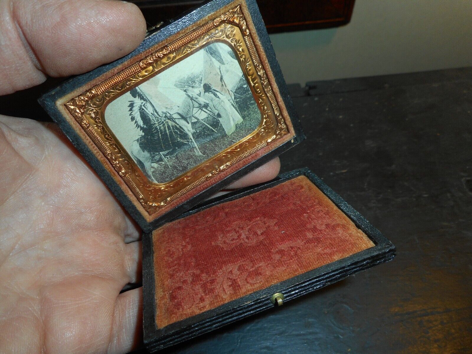 new image in antique photograph case