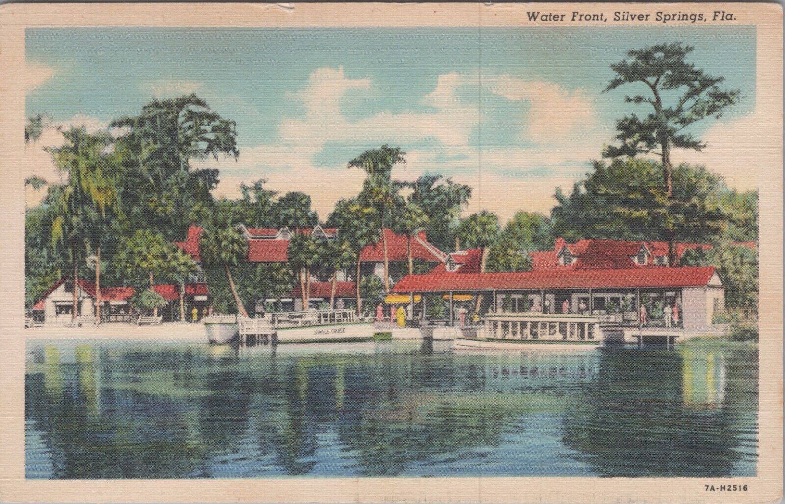 Silver Springs, FL Water Front c1930s UNP PC 8342.4