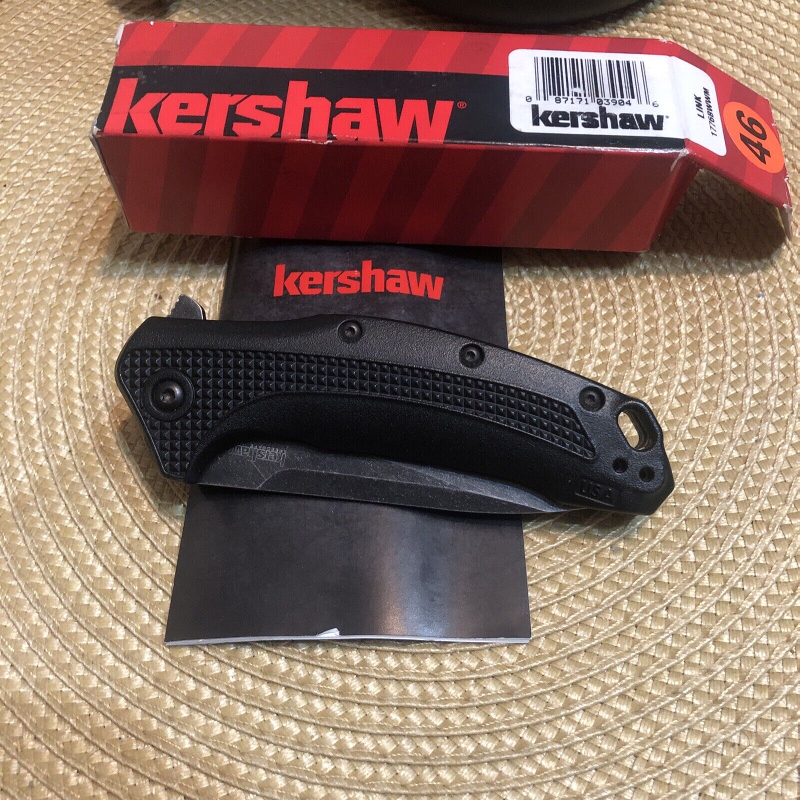New Kershaw A/O Link 1776BW Folding Pocket Knife - 420HC Blade Discontinued