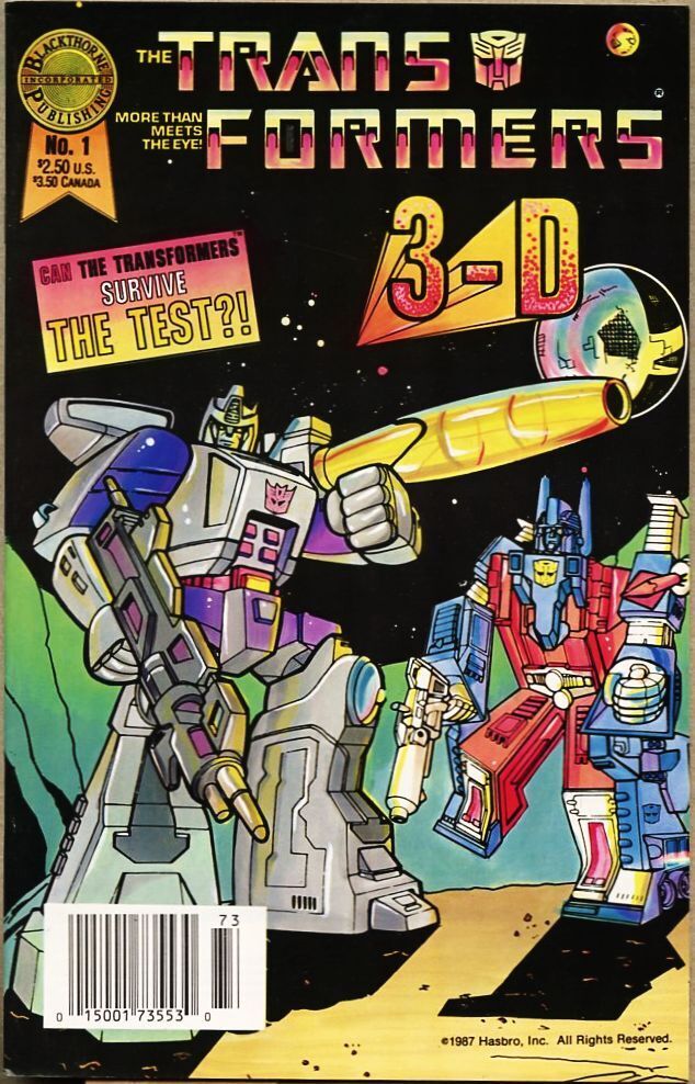 Blackthorne 3-D Series #25 The Transformers In 3-D #1-1987 fn+ 6.5
