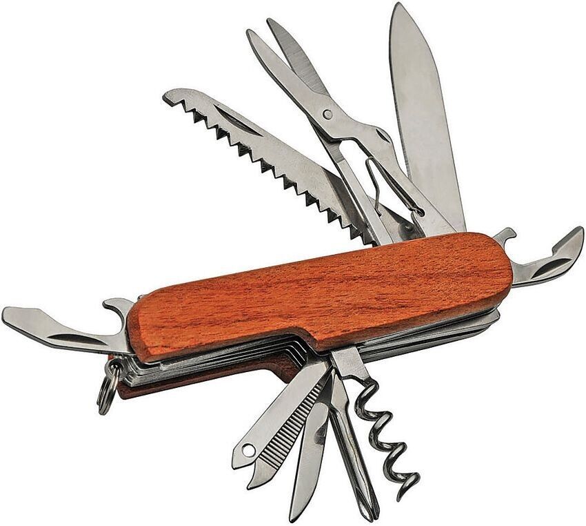 Swiss Style Scout pocket knife Wood Handle