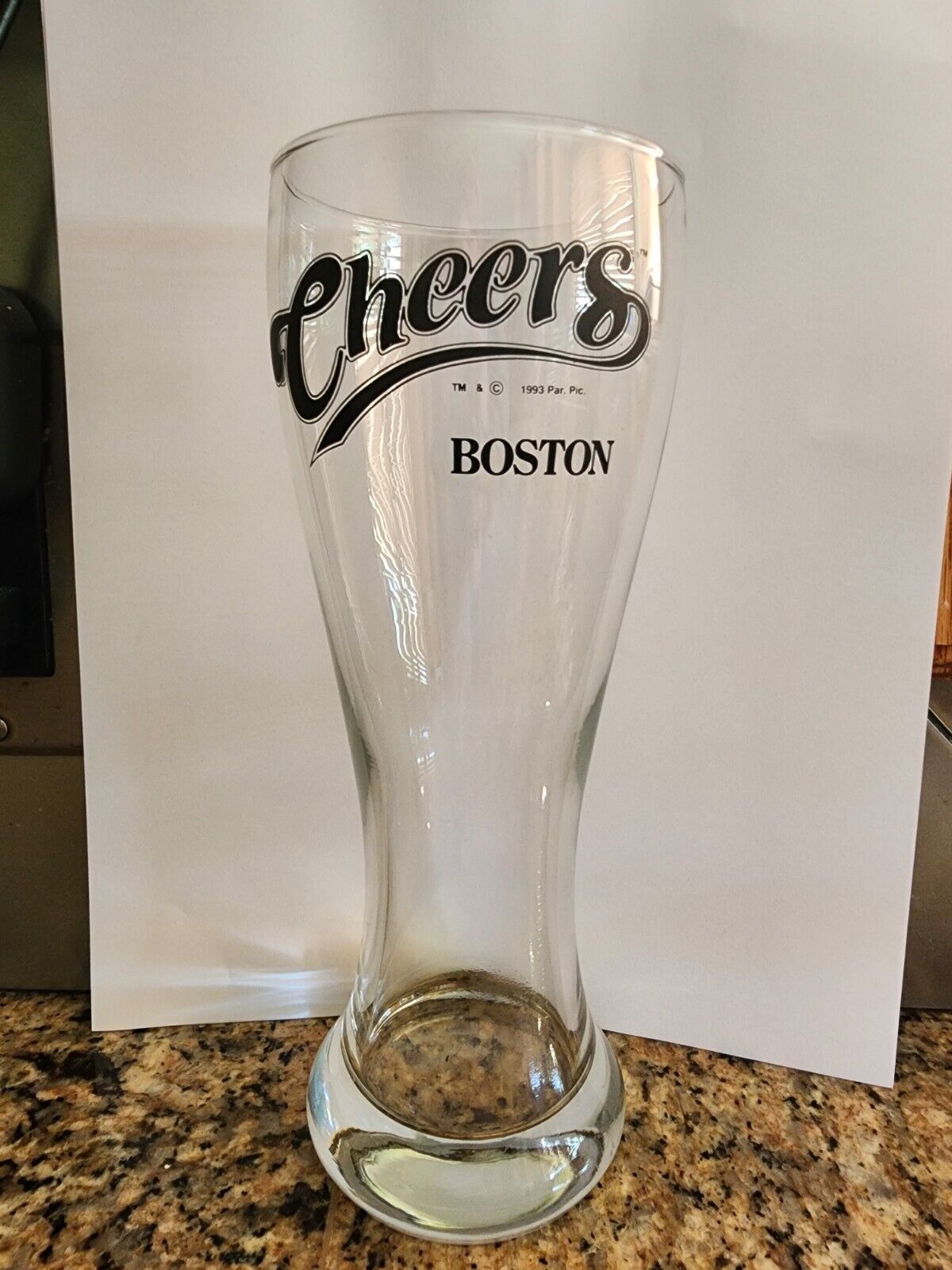 Vtg 1993 Cheers Pilsner Glass