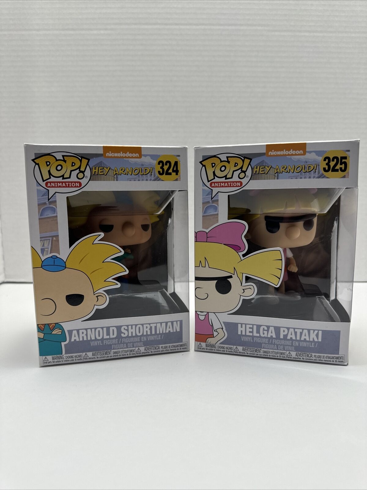 Nickelodeon Hey Arnold Pop Figures- Arnold and Helga
