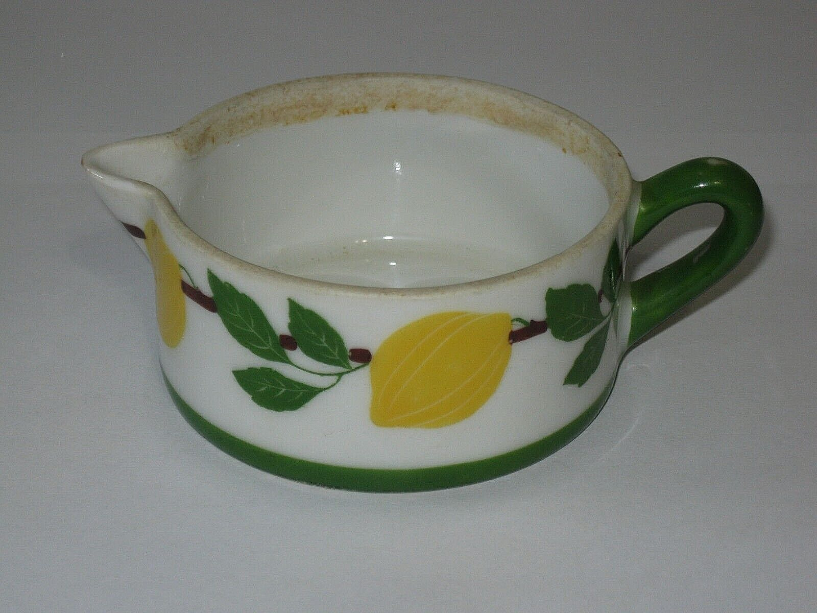 Antique/Vintage Hand Painted Italian Floral Cup Green & Yellow