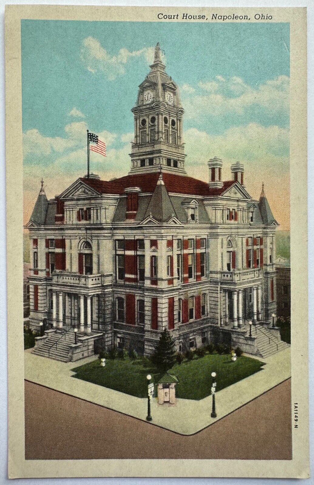 Napoleon Ohio Court House Postcard c1920s