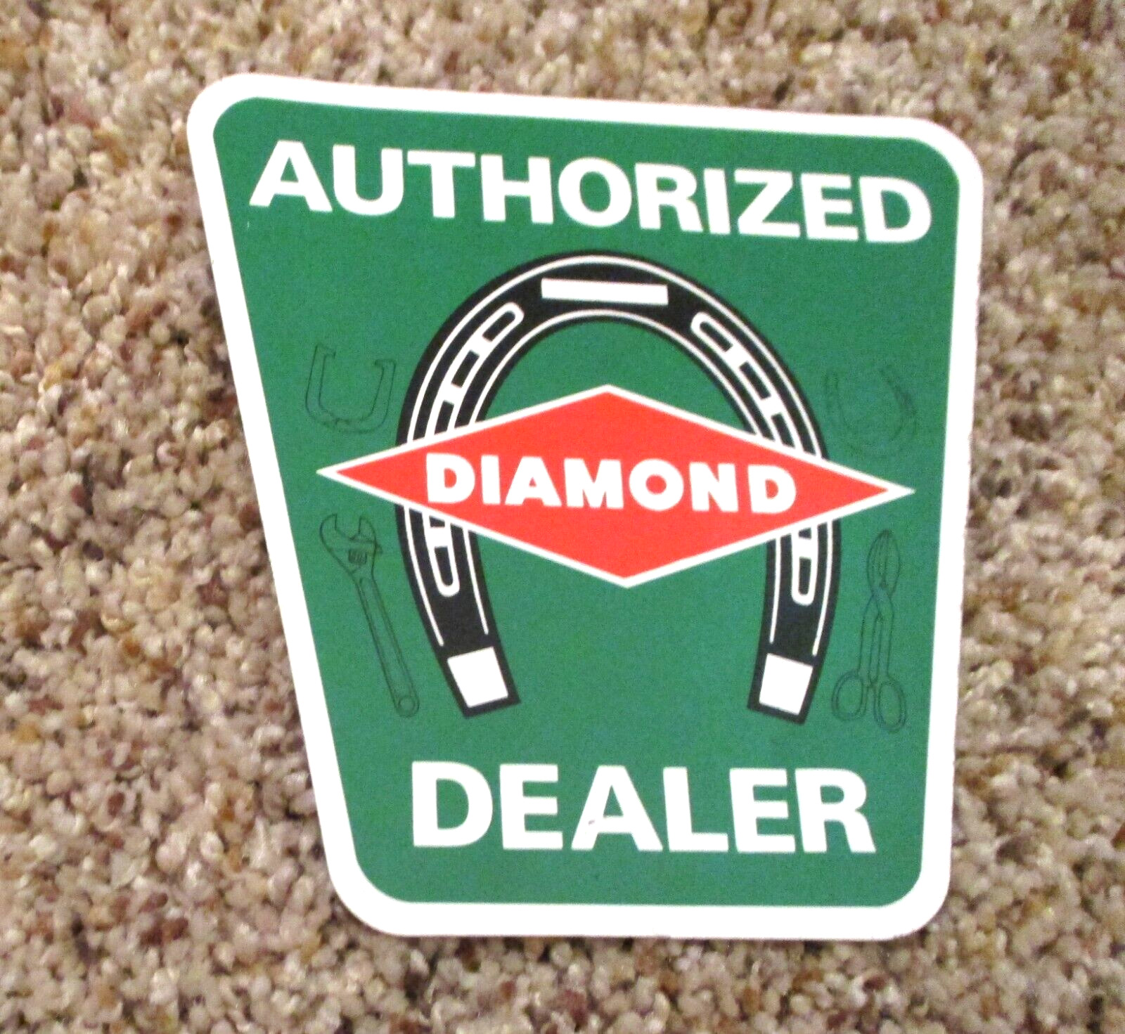 RARE NOS VINTAGE DIAMOND TOOL AUTHORIZED DEALER DULUTH MINN. ADVERTISING DECAL