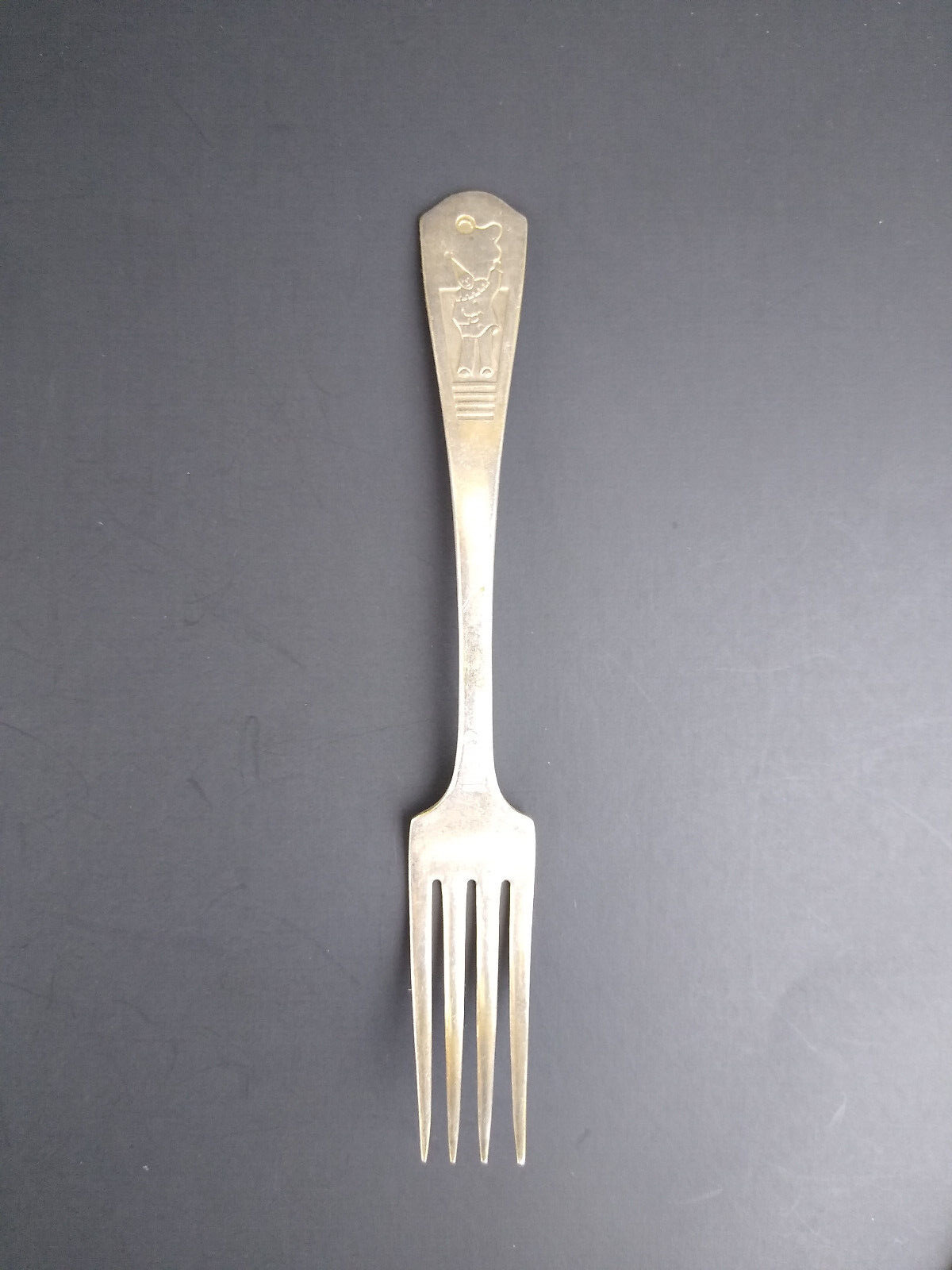 Childs Clown Fork 1930s Silver Plate Imperial Silverplate Vintage 5\
