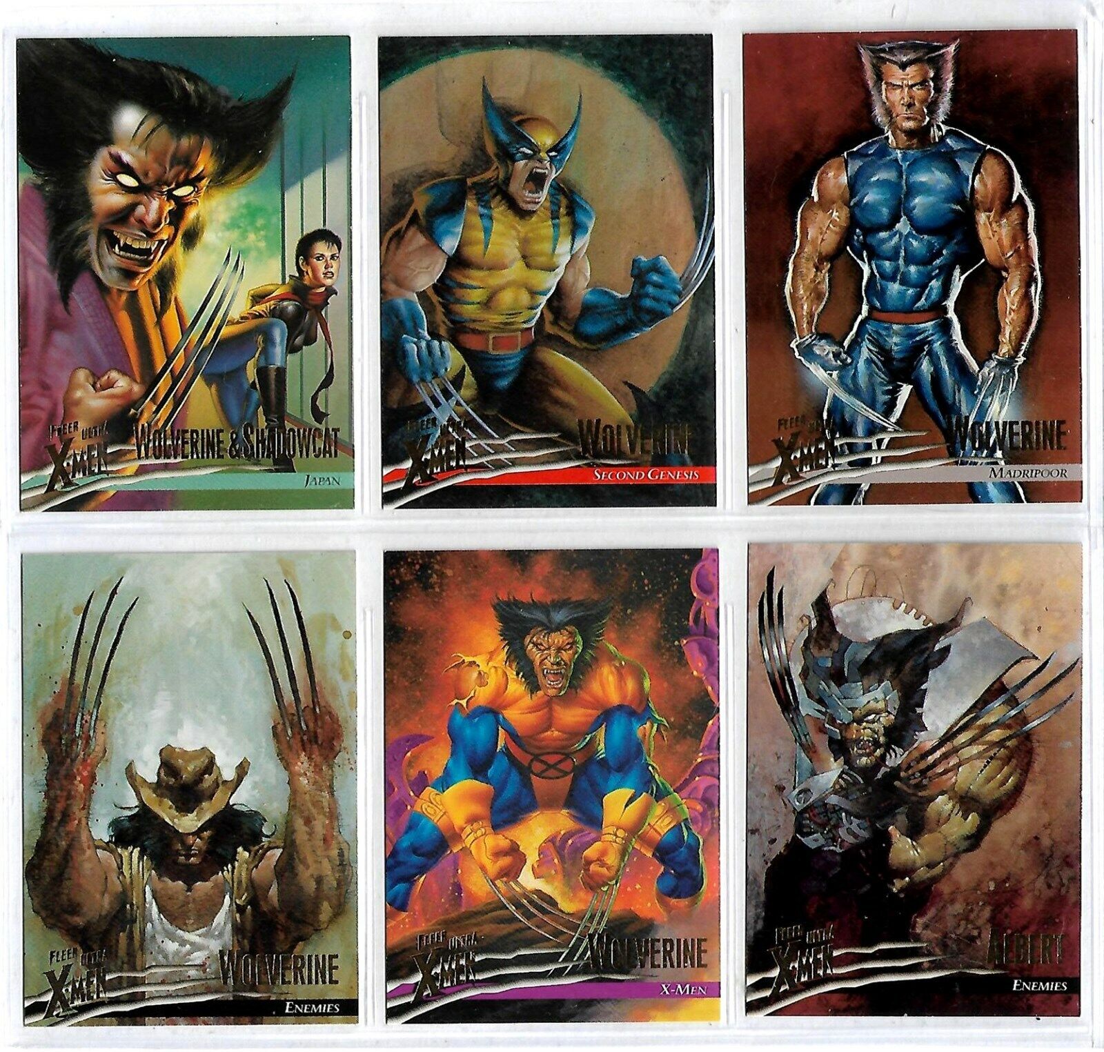 1996 X-Men Fleer SkyBox Ultra Wolverine -  SINGLE CARDS NM/MT Sharp Corners