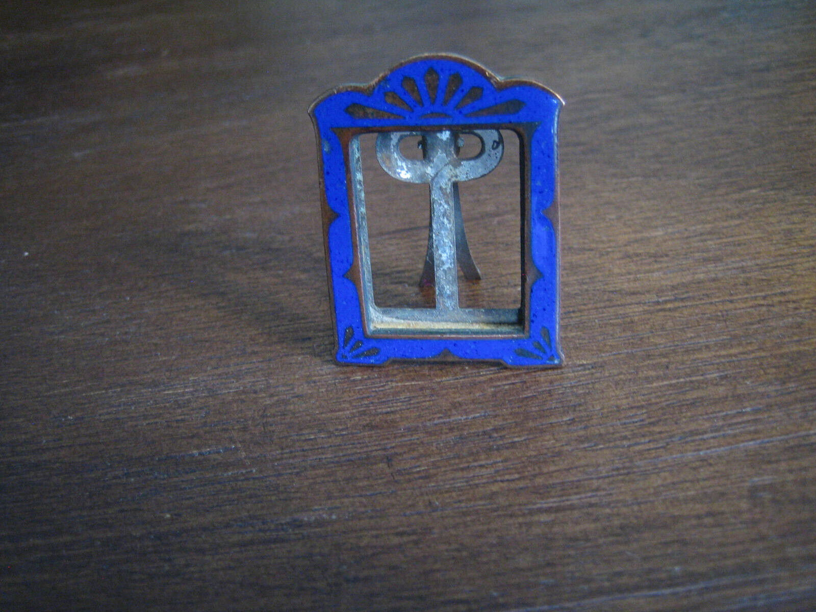 Antique Blue Enameled Frame. Mini/Small.
