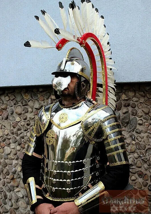 Medieval Full Body Hussars Armor Suit Larp Costume Museum Replica Halloween Item