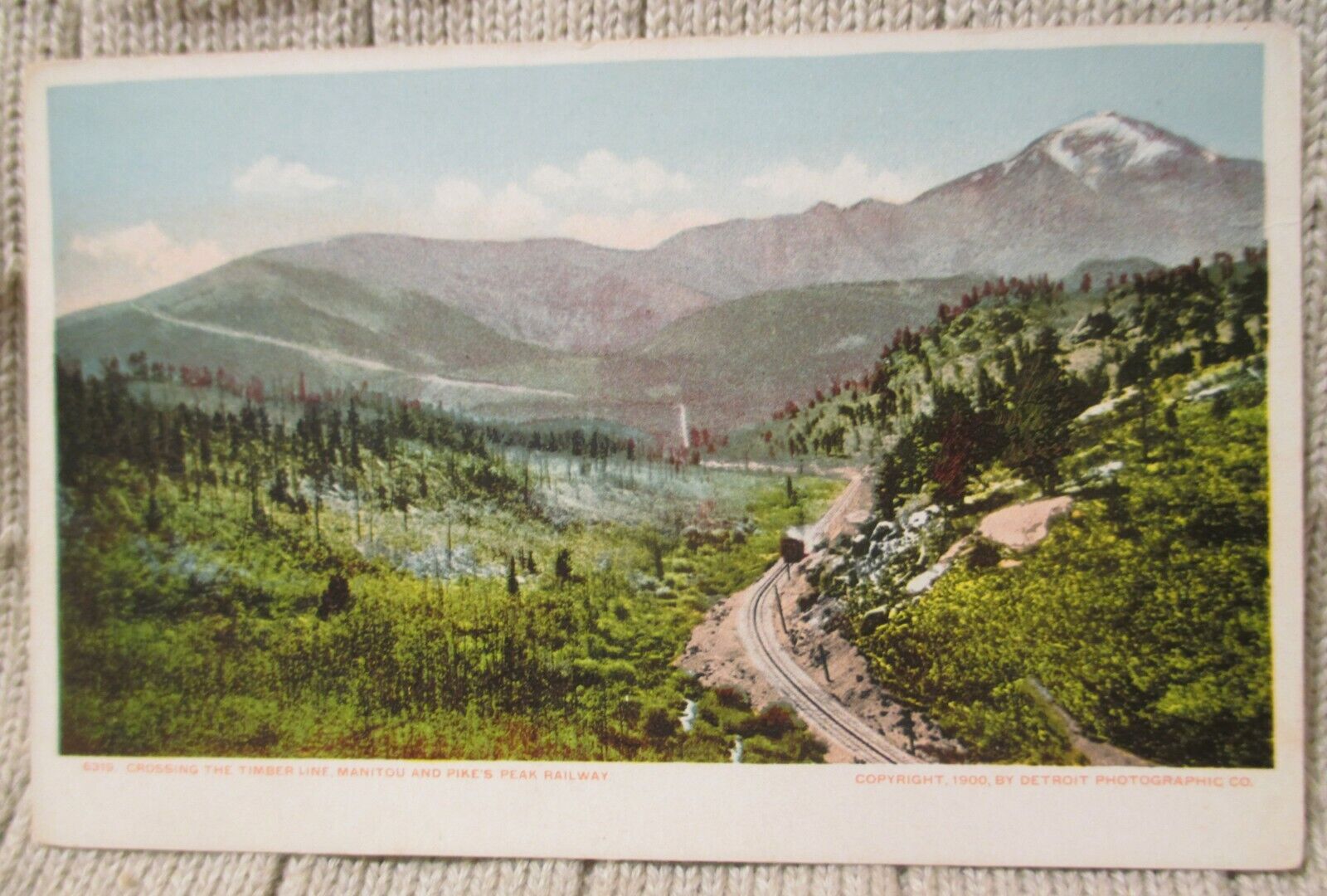 Estate Sale ~ Vintage Railroad Postcard - Manitou and Pike's Peak Railway