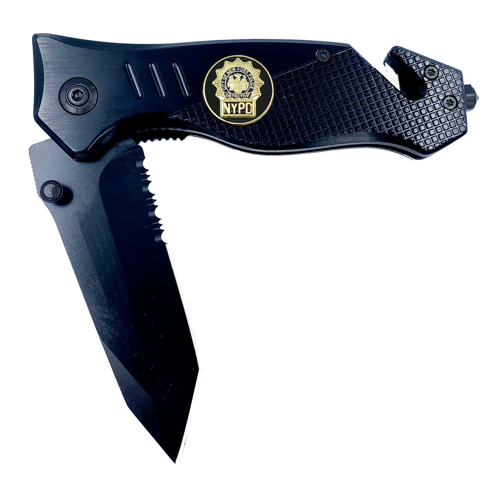 NYPD Detective Knife 3-in-1 Military Tactical Rescue tool knife with Seatbelt Cu