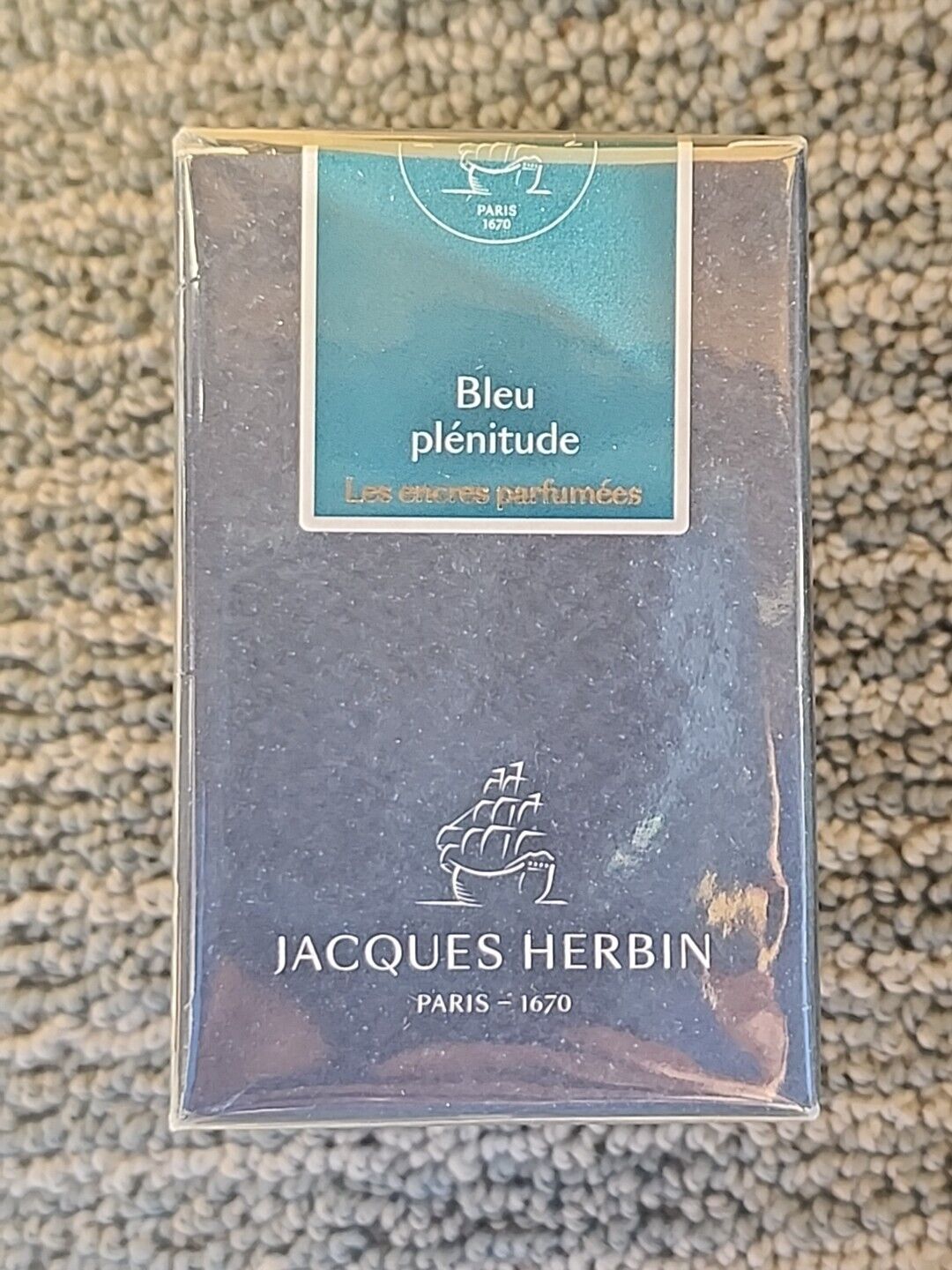 J. Herbin Scented Bottled Inkfor Fountain Pens in Bleu Plenitude (Blue) - 50mL