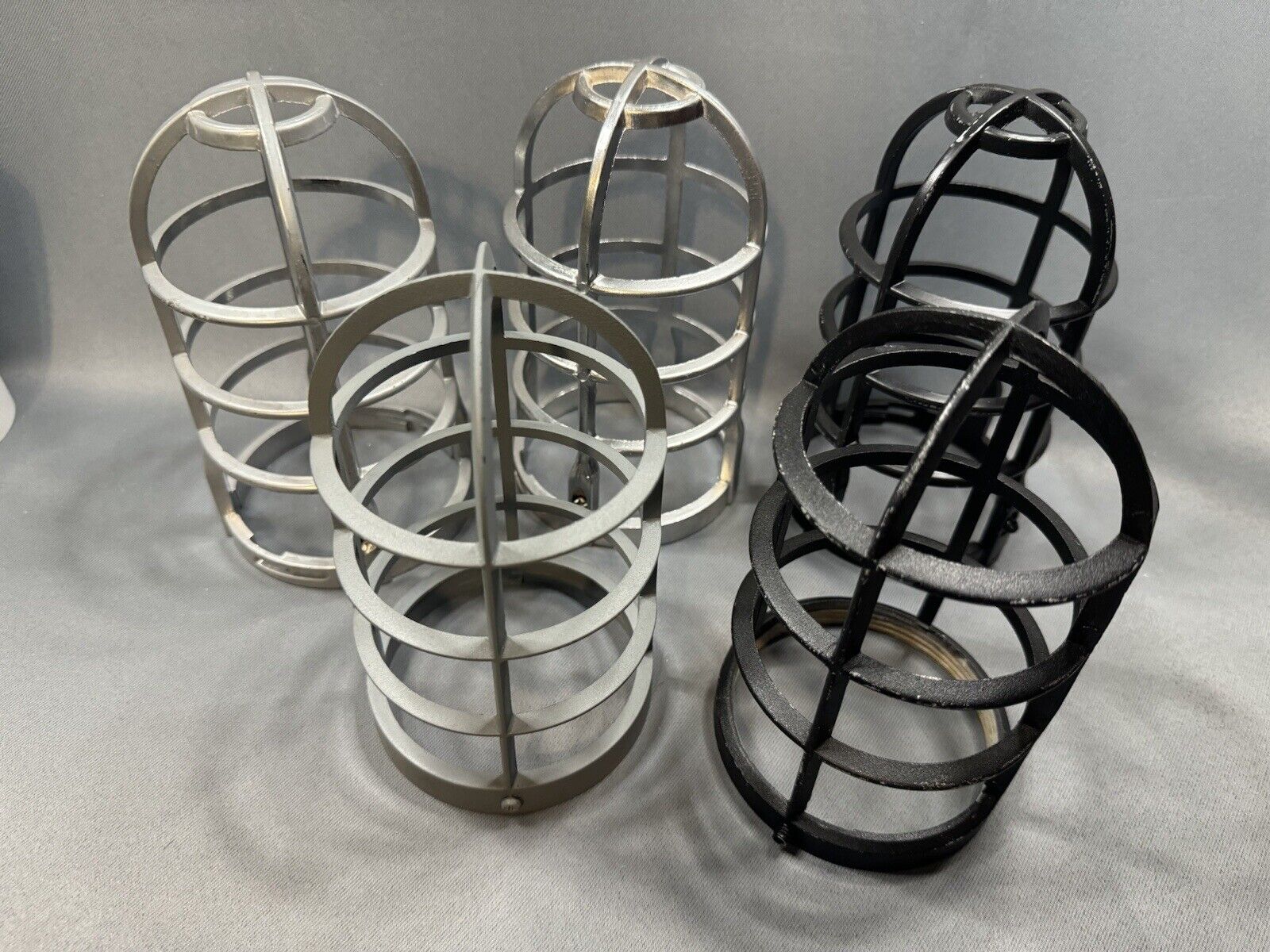 (5) Lot Of Industrial Explosion Proof Light Cage 6” - 7” Appleton Form? Unmarked