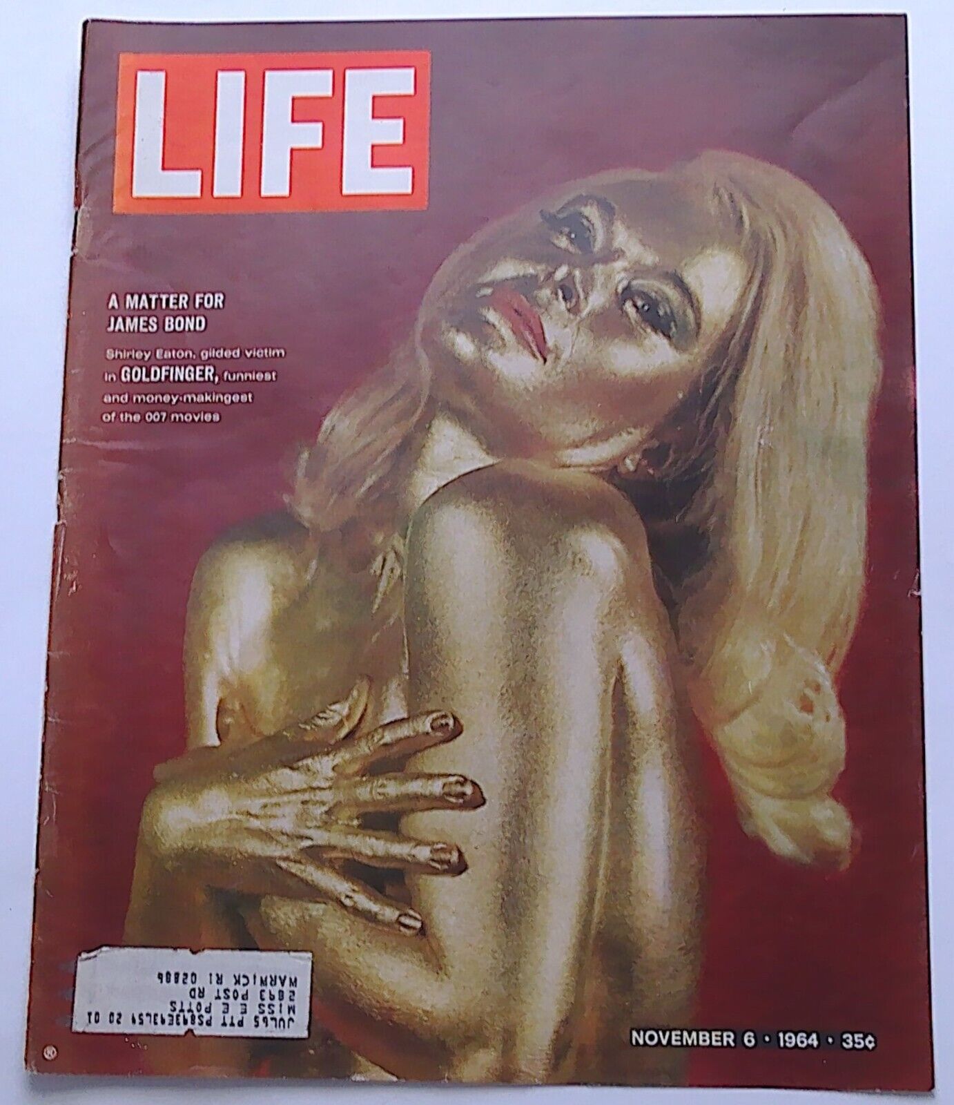 Life Magazine Cover Only ( Goldfinger ) November 6, 1964