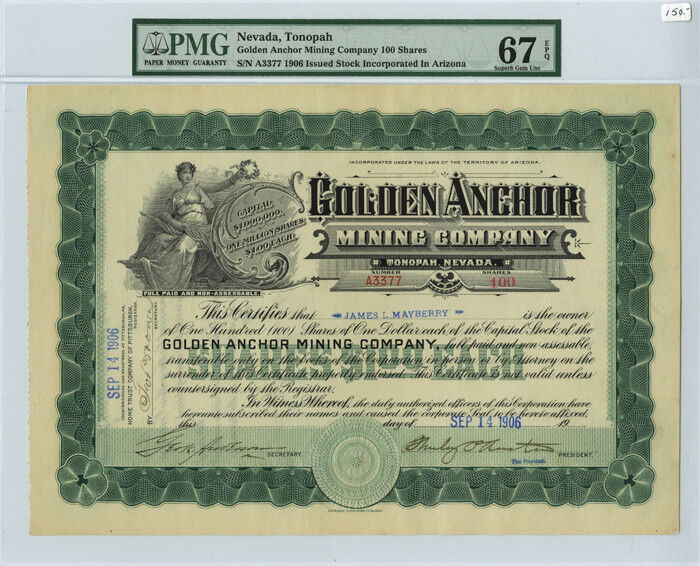 Golden Anchor Mining Co. - Tonopah, NV - Mining Stocks