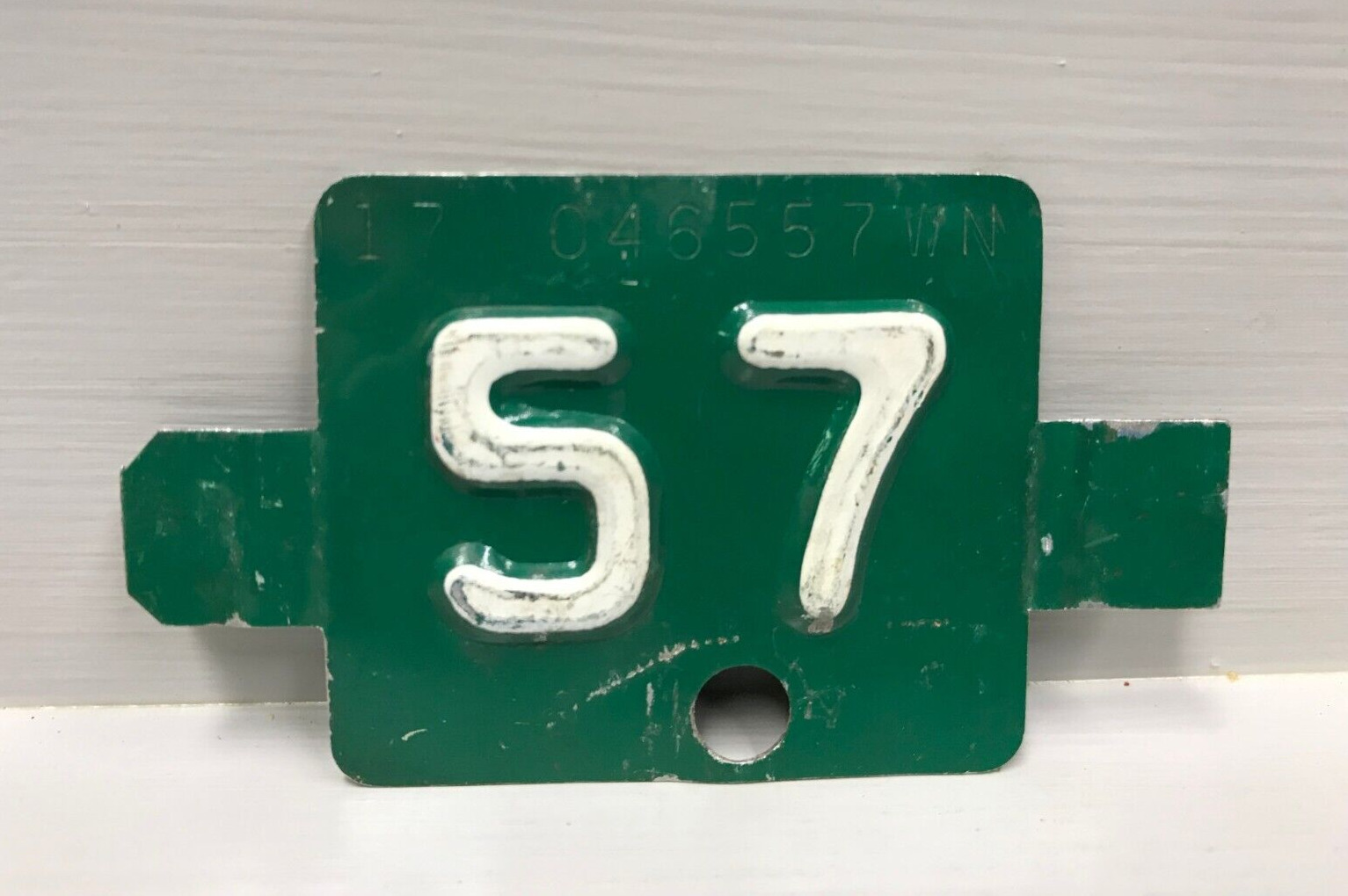 1957 Washington License Plate Tab 17 046557