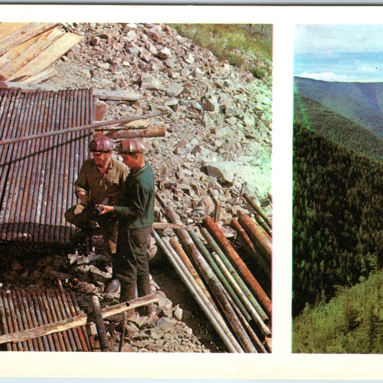 1975 Komsomolsk-on-Amur, Soviet Union Mining Prospectors Postcard Russia USSR 3R