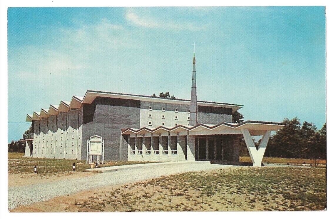 Lewiston Michigan c1960 St. Francis Church, religion, Mid-Century architecture