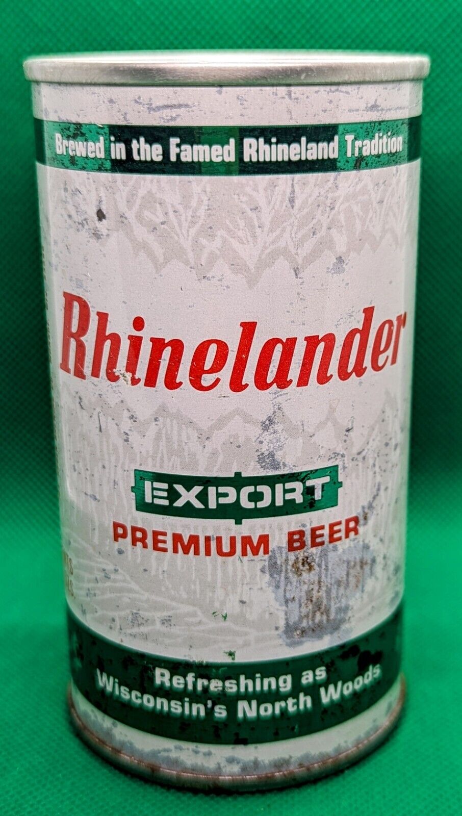 RHINELANDER EXPORT Beer Can STEEL Monroe WI VTG ULTRA RARE HTF
