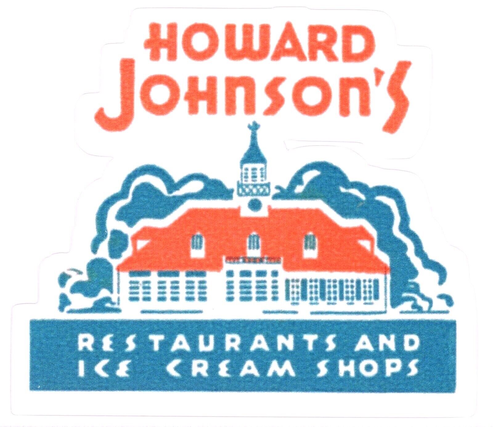 Howard Johnson's Restaurant Logo Sticker (Reproduction)
