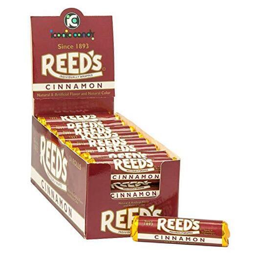 Reed’s Cinnamon Candys | Traditional Cinnamon Hard 7 Count (Pack of 24) Roll