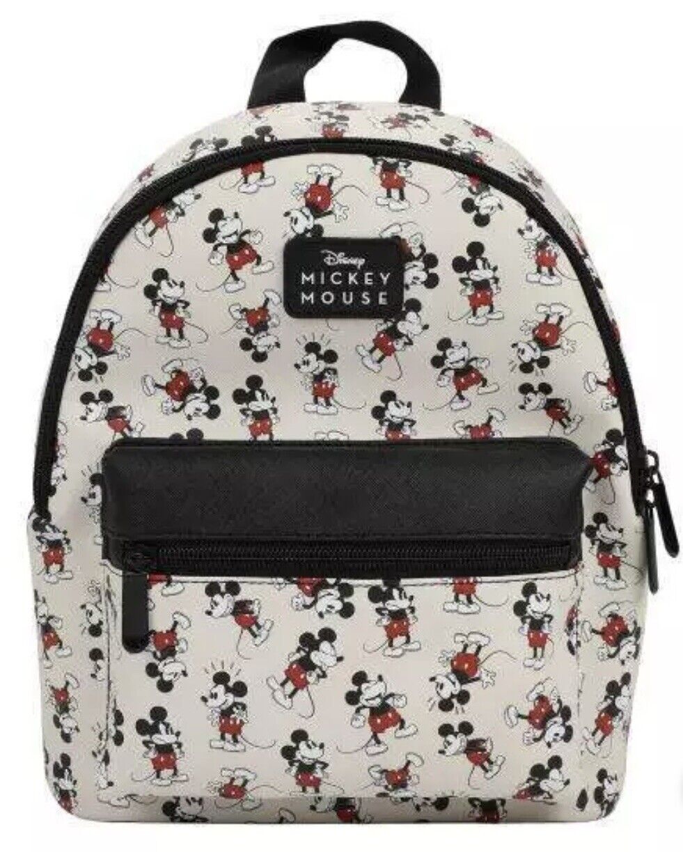 NEW Bioworld Disney Mini Backpack. Minnie And Mickey Mouse. Black And White.