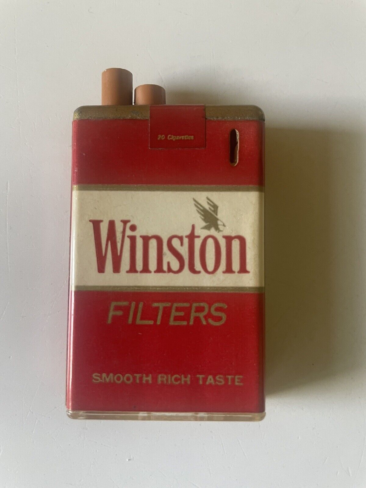 Vintage  Winston Filters Cigarette Lighter Butane Advertising
