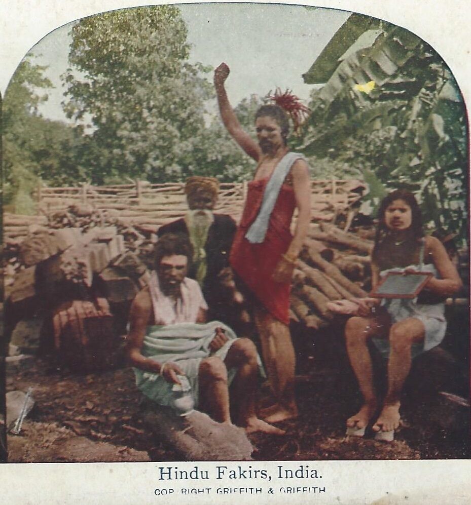 Hindu Fakirs, India, Rare Griffith and Griffith Antique Stereoview