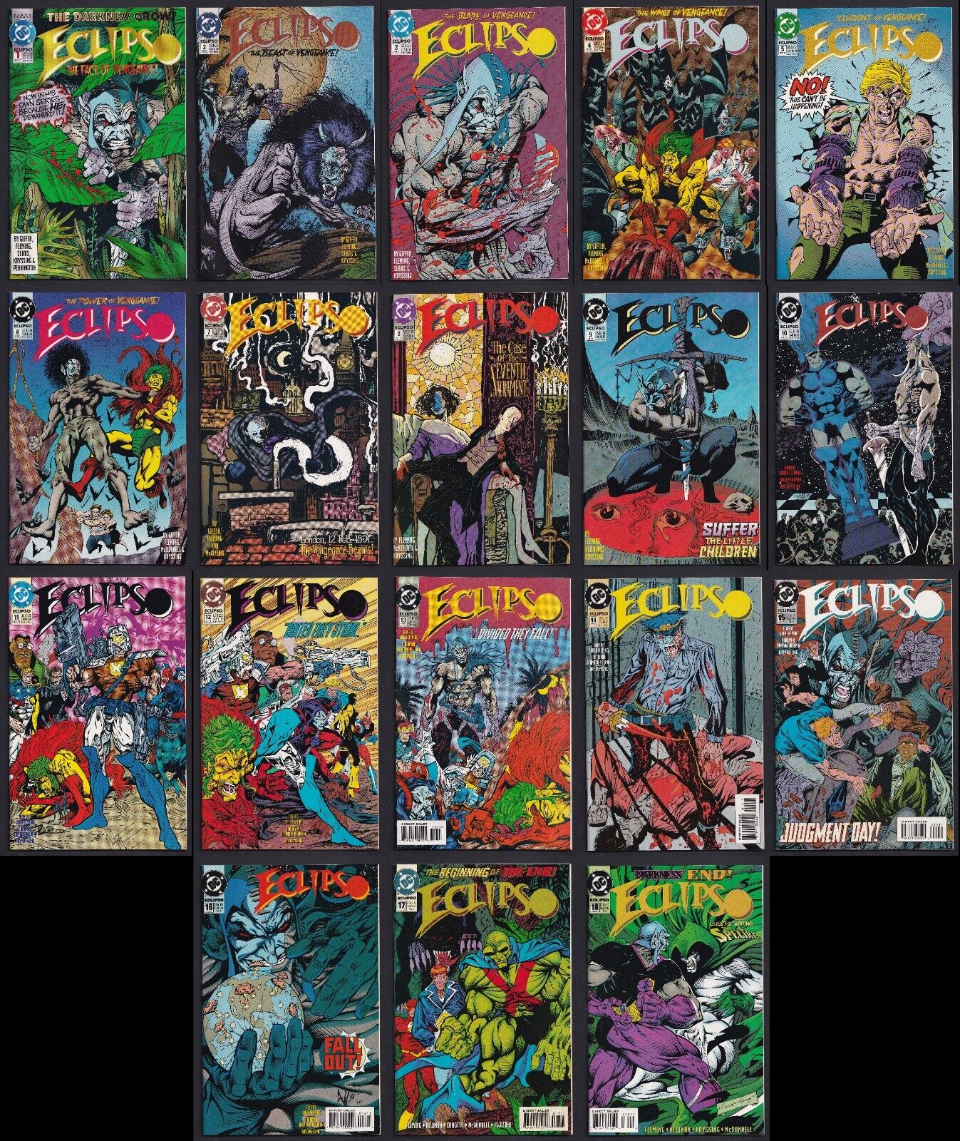 Eclipso #1-18 (DC 1992) Complete series Bart Sears